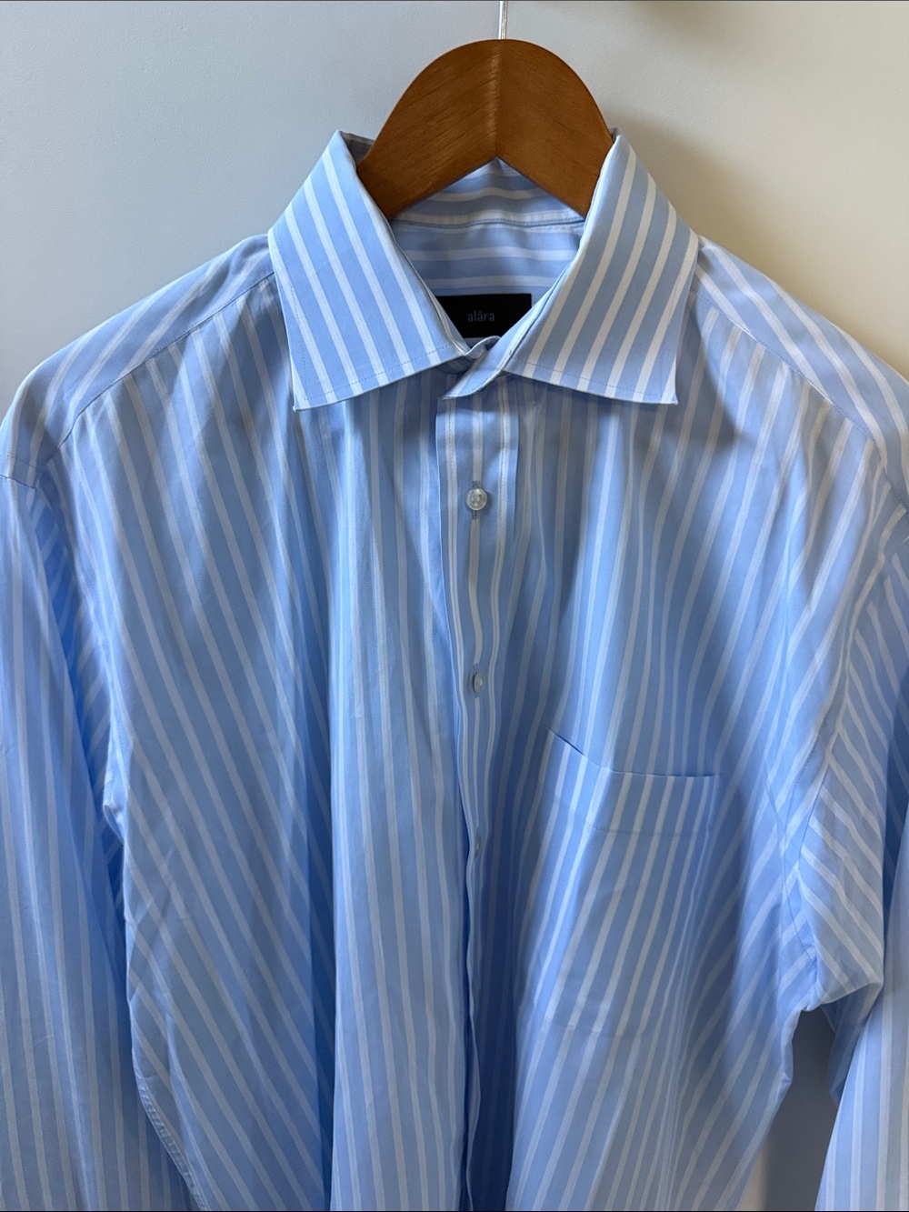 Alara Blue and White Striped Dress Shirt